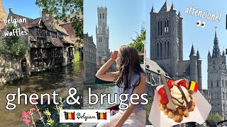 Is visiting Ghent \u0026 Bruges worth it?? medieval city walking tour🇧🇪🧇🍻