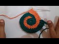 spiral like doormat design by crochet..