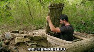 一口气看完：男人躲在雨林搭建小木屋，偷偷烤汉堡包，简直不要太爽！\