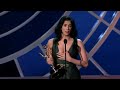 ricky gervais presents the emmy award to sarah silverman 2014