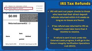 2024 IRS TAX REFUND UPDATE-NEW REFUND DELAYS PATH ACT RETURNED REFUND #us #viral #irs #texas texas