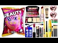 Omg Got 2 Matte Lipsticks, Nailpaint, Powder, Nail Kit inside Makeupbox snacks | Free Gifts Inside