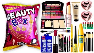 Omg Got 2 Matte Lipsticks, Nailpaint, Powder, Nail Kit inside Makeupbox snacks | Free Gifts Inside