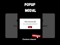 Create a Popup Modal Window in HTML, CSS & JavaScript
