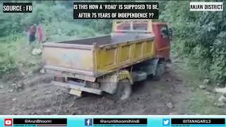A video from Anjaw District showing the Road condition to a village named Burfu.
