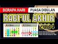 Puasa Sunnah di bulan Rabiul Akhir 1446 H - Puasa Ayyamul Bidh, Senin dan Kamis - Kalender 2024