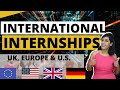 Free & Fully Funded International Internships in UK, Europe and USA|Overseas Internship for Students