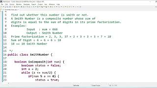Smith Numbers in Java | Smith Number - Java Program