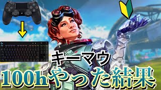 【APEX】キーマウ初心者が１００時間練習した結果！