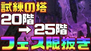 【グラクロ】試練の塔フェス限抜き攻略！20階→25階の立ち回りをガチ勢解説！【七つの大罪グランドクロス】