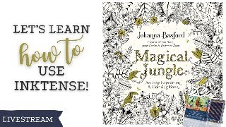 🔴 Let's Go Wild with Inktense and Magical Jungle - Adult Coloring Tutorial Live