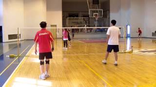 20140203 育伶+正川vs小游+大砲 於台銀球場