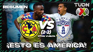 Resumen y goles | América (2)vs(2) Pachuca | CL2024 - Liga Mx 4tos | TUDN