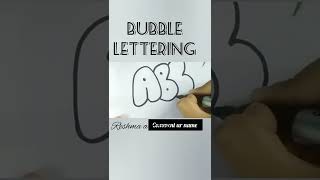 Bubble lettering π #ytshorts #art #satisfying #drawing #bubbleletters #abby #abbu #name