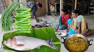 How to cook SILVER CUP FISH recipe in village style by santali tribe girl | Indi