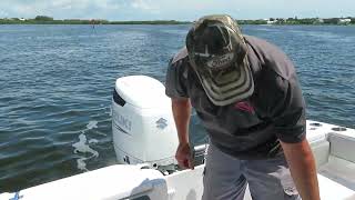 Aquasport 2300 Center Console in water walkaround and running video