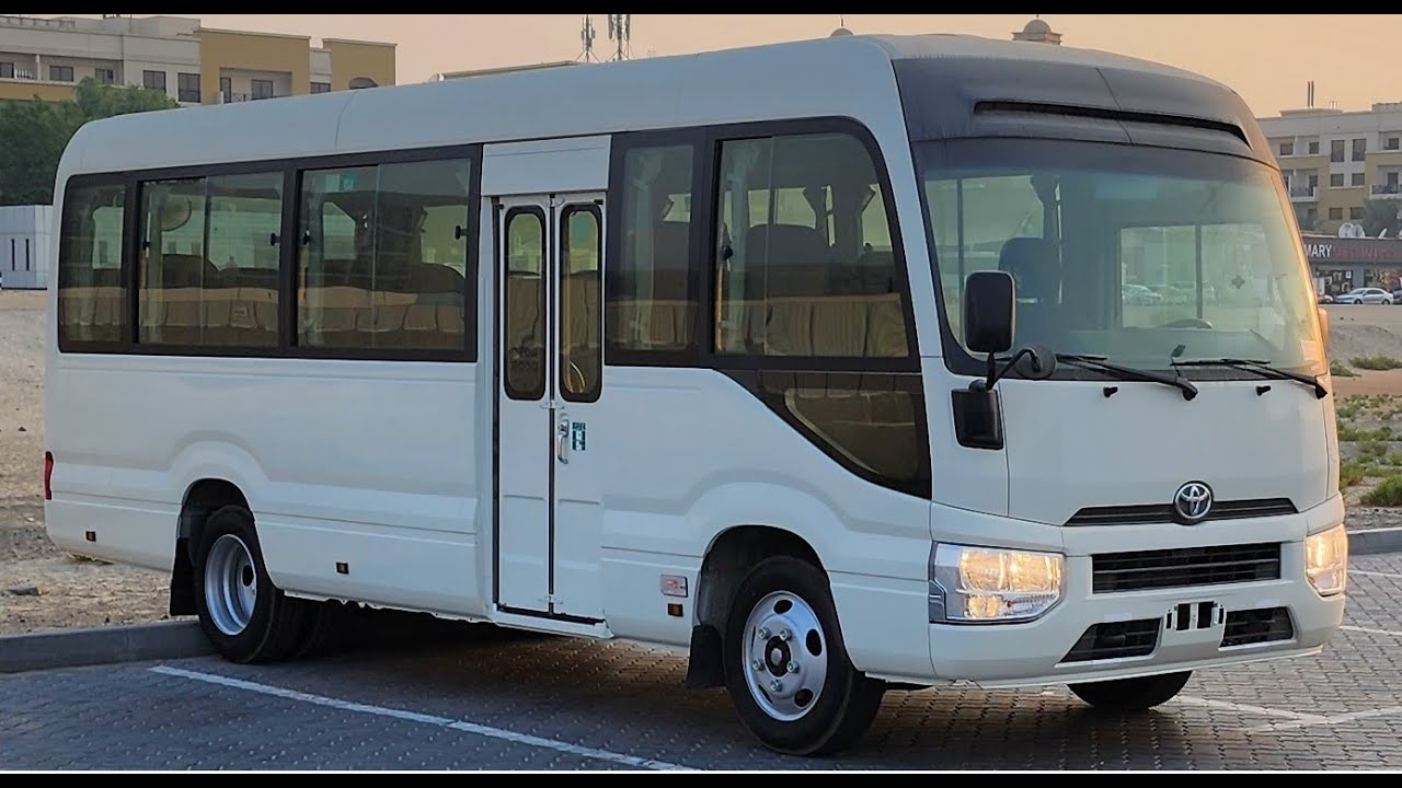 2022 Toyota Coaster Diesel Now Available For Export From Dubai - YouTube