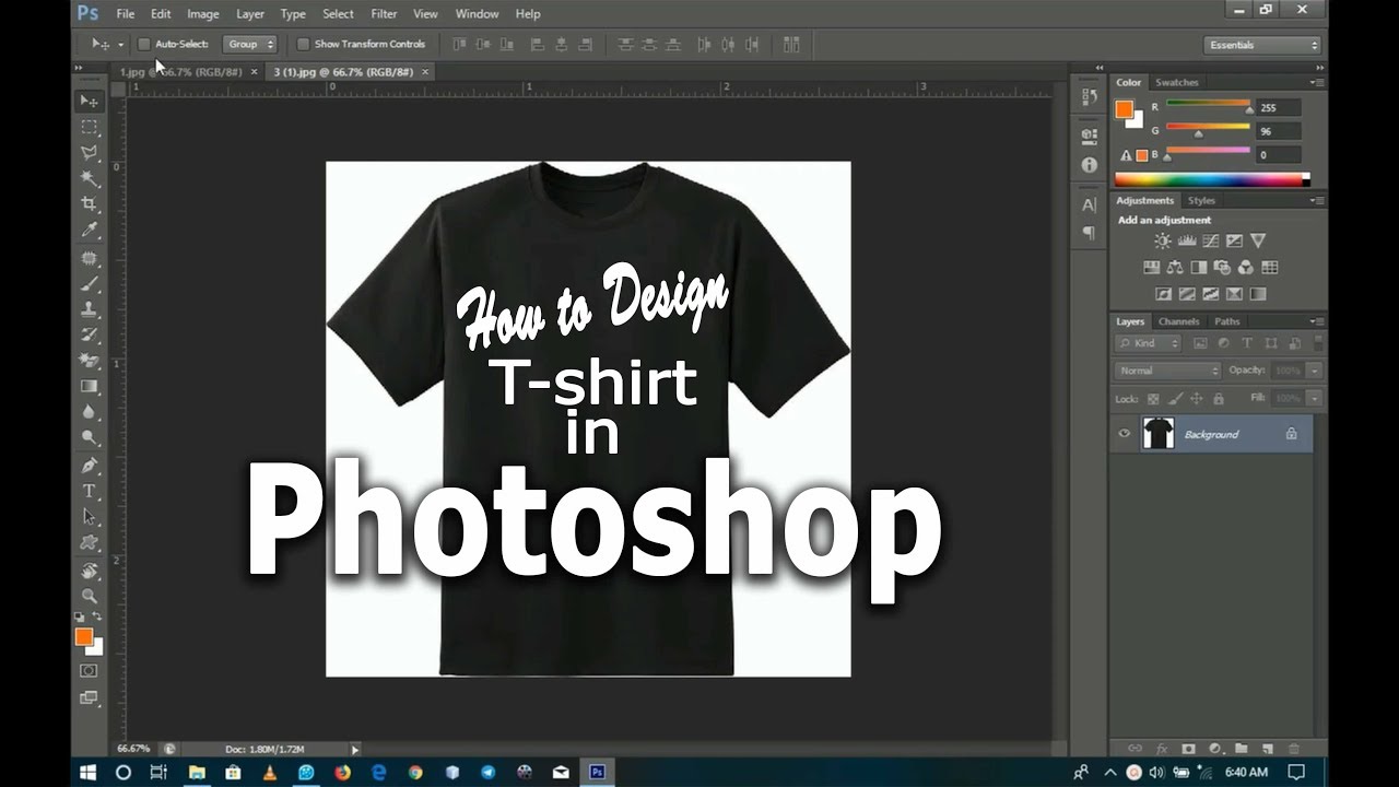 How To Design A T-shirt Using Photoshop - YouTube