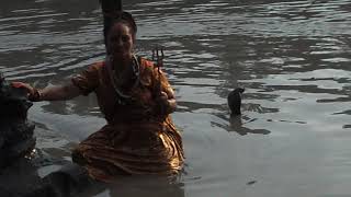 Devghat Kaligandki tatha Seti Gandaki ko sangam Tanahun Benima Mata Vadrakali Panima Dhyan gardai by