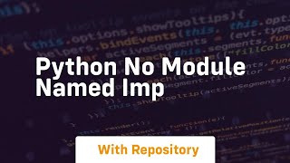 python no module named imp