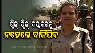 Traffic DCP Sagarika Nath In Action During Eviction Near Salia Sahi, Bhubaneswar