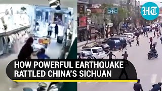 Store shakes as earthquake rocks China’s Sichuan province, Chaos caught on cam | Viral