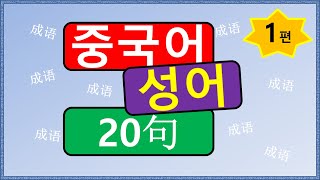 중국어성어(1) 20句 예문반복듣기