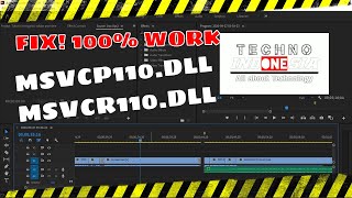 Cara mengatasi MSVCP110.dll dan MSVCR110.dll was not Found - 100% Work | Adobe Premiere Pro