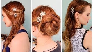 3 Quick Hairstyles for Sparkly Hair Accessories!