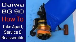 Daiwa BG90 Fishing Reel - How to take apart, service and reassemble