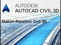 Station Equation Civil 3D