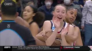 Paige Bueckers SEPARATED After Fighting Over The Ball, Tells Fans To Get Into It! #MarchMadness