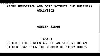 Task:1 Student marks prediction.