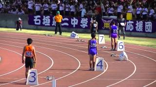 与那国中学校リレー48.8