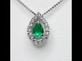 エメラルド ダイヤモンドネックレス em 0.13ct d 0.09ct 45cm pt950 日独宝石研究所鑑別書付 emerald diamond necklace