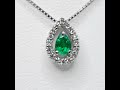 エメラルド ダイヤモンドネックレス em 0.13ct d 0.09ct 45cm pt950 日独宝石研究所鑑別書付 emerald diamond necklace