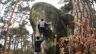 Jérémy Bonder in La Merveille 8A+ Fontainebleau