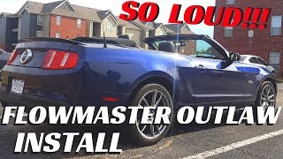 2012 Mustang GT- Flowmaster Outlaw INSTALL/REVIEW