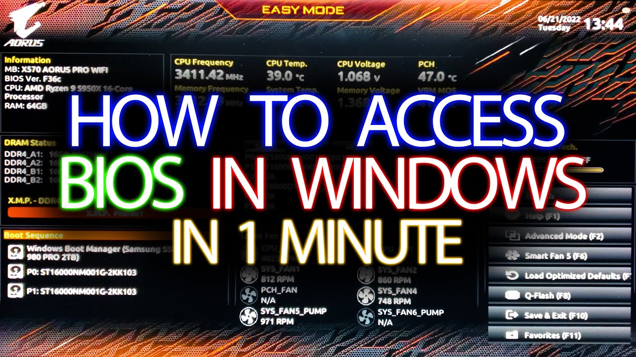 How To Access BIOS From Windows In 1 Minute - YouTube