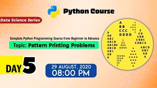 Pattern Printing |Python Tutorial for Beginners | Data Science Series | Session With Sumit | Day-5
