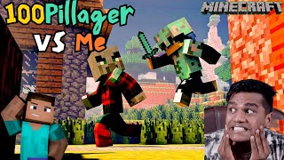 Pillager Tower Main Aag 🔥 Laga Di || 100 Pillagers Vs Me in Minecraft ||