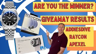 Giveaway Results - Did you win the Free watch competition? #addiesdive #raycon #apexel