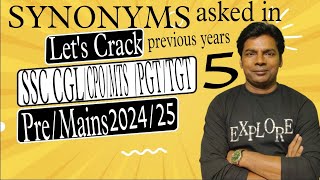 "SYNONYMS"(5)#Let's Crack SSC(CGL/CPO/MTS/CHSL/PO/Steno(Pre/Mains2024/25)/PGT/TGT/GIC)