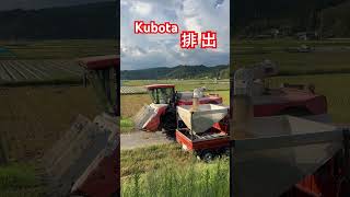 Kubota combine harvester ER572 クボタの5条72馬力コンバインで刈り取りSTAR🏃