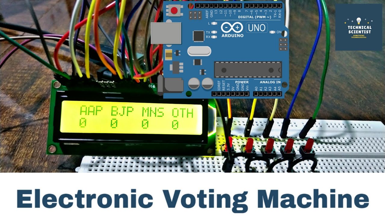 How To Make Voting Machine Using Arduino || LCD Display 16*2 - YouTube