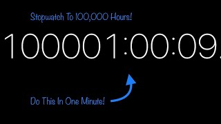 How To Make Your Stopwatch Reach 100,000 Hours In 1 Minute