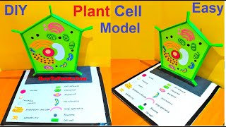plant cell model 3d making using cardboard | biology project | diy science project | howtofunda