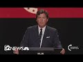 Tucker Carlson speaks at Charlie Kirk Memorial