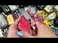 crushing soap stripes★clay cracking★asmr soap★soap u0026glitter★cutting cubes★