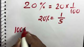 20 percentage kaise nikalte hain | 20 percent kaise nikale | Maths | Hindi